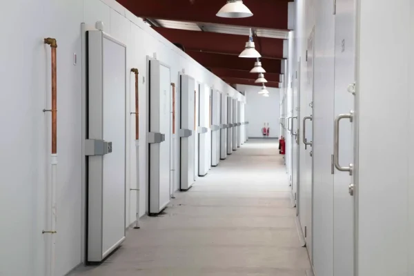 row of walk-in cold rooms